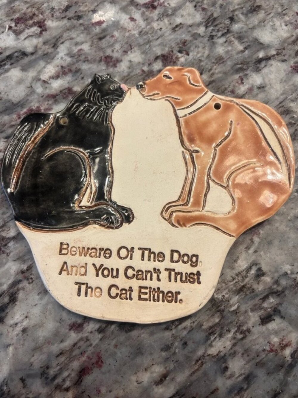 Dog & Cat Plaque - 'Beware of the Dog'